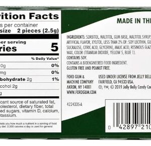 Jelly Belly Sugar Free Gum 6 Jelly Belly Sugar-Free Gum