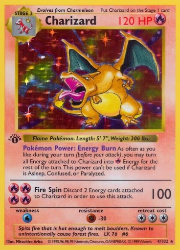 First Edition Shadowless Charizard
