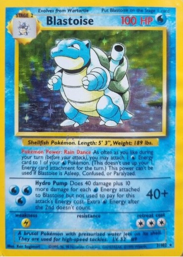 1999 First Edition Holographic Blastoise