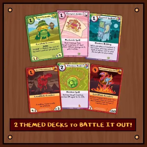 Adventure Time Card Wars - Flame Princess vs Fern cards